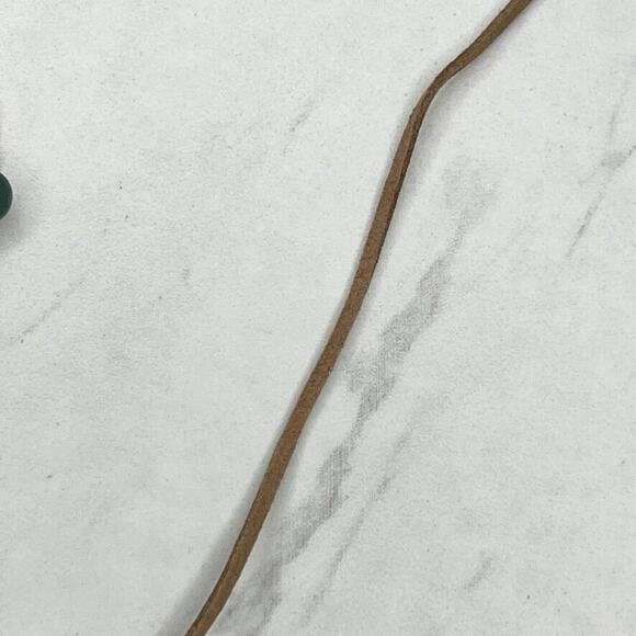 Chico's Brown Cord Gold Colorful Beaded Pendant Boho Necklace ✨ - Picture 6 of 9